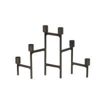 Retro Ridge Candelabra, schwarz