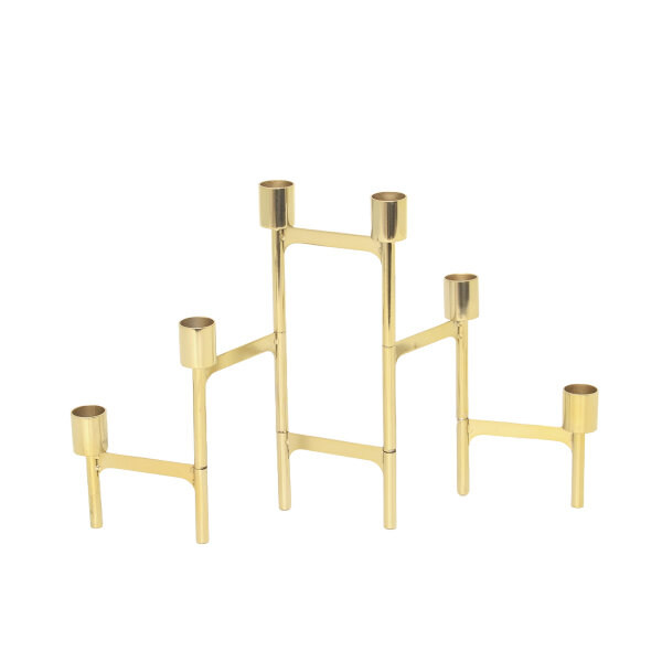 Retro Ridge Candelabra, gold