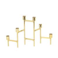 Retro Ridge Candelabra, gold