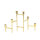 Retro Ridge Candelabra, gold