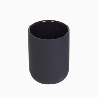 Zahnputzbecher, ceramic silk, black
