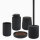 Ceramic Silk bath set 5parts, black
