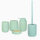 Ceramic Silk, bath set 5parts, aqua