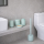 Ceramic Silk, bath set 5parts, aqua
