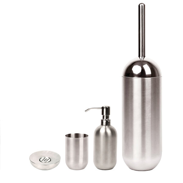 Brushed SET, 4 parts of stainless steel
