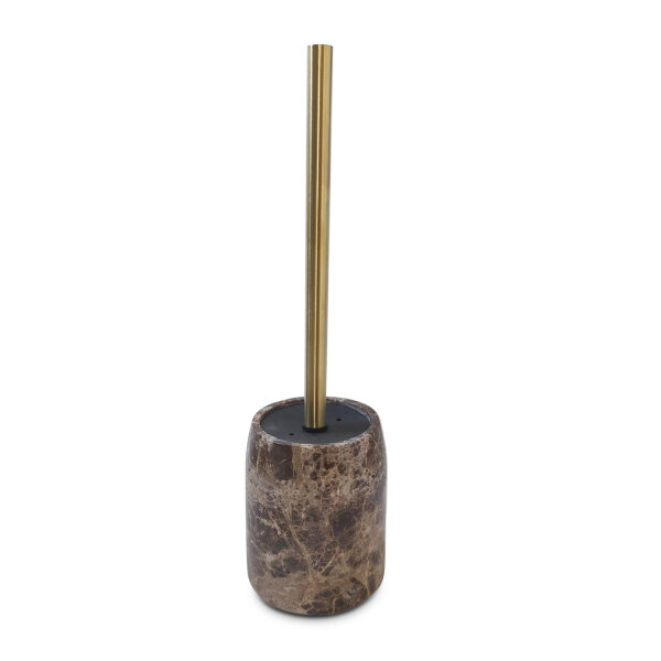 Lobby toilet brush of emperador marble