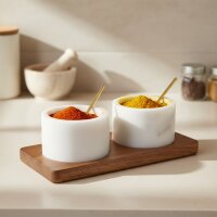 Duo Spice Pinch Bowl Set, black & white